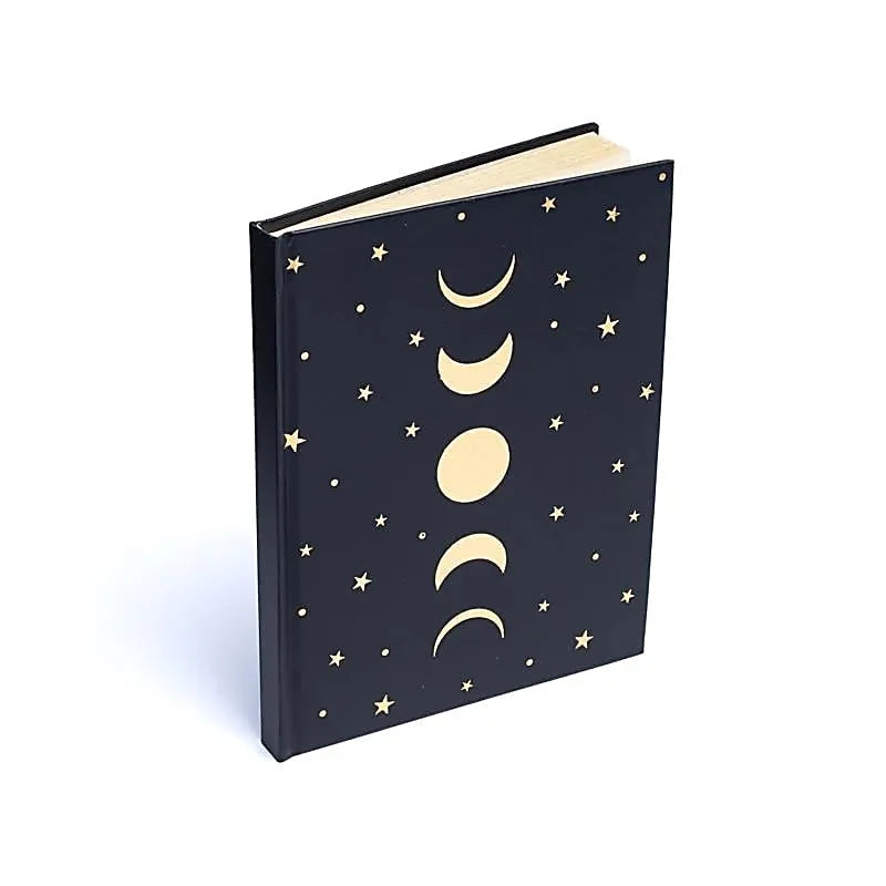 Quaderno fasi lunari e stelle nero