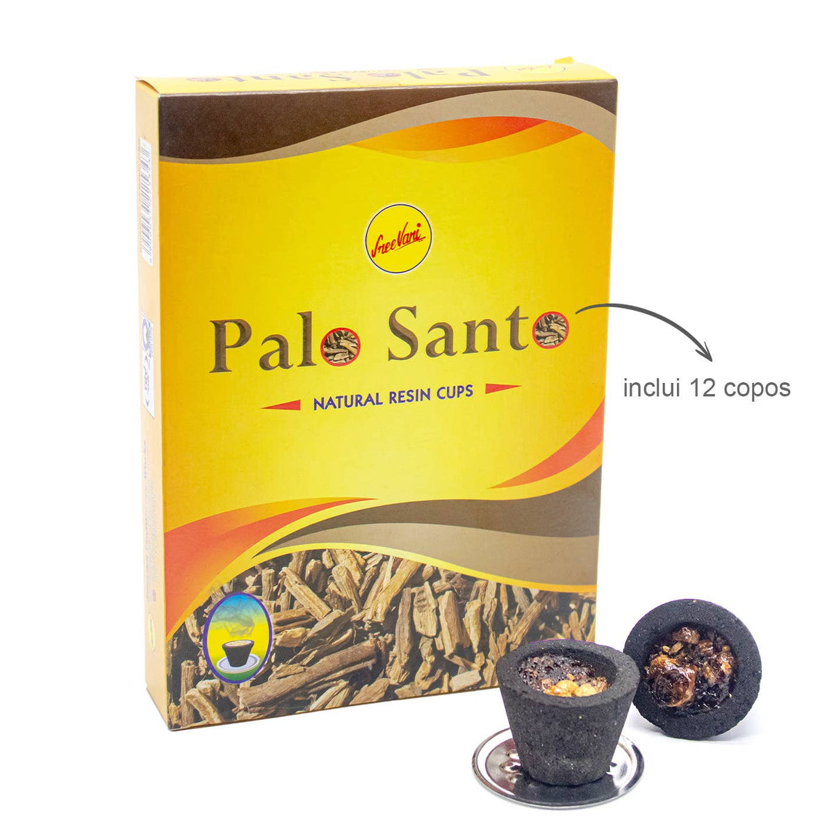 Bicchieri Carbone con Resine Naturali Palo Santo 12 pz