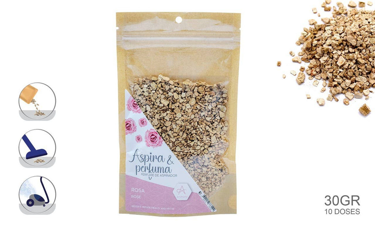 Profumo per aspirapolvere rosa 30 g
