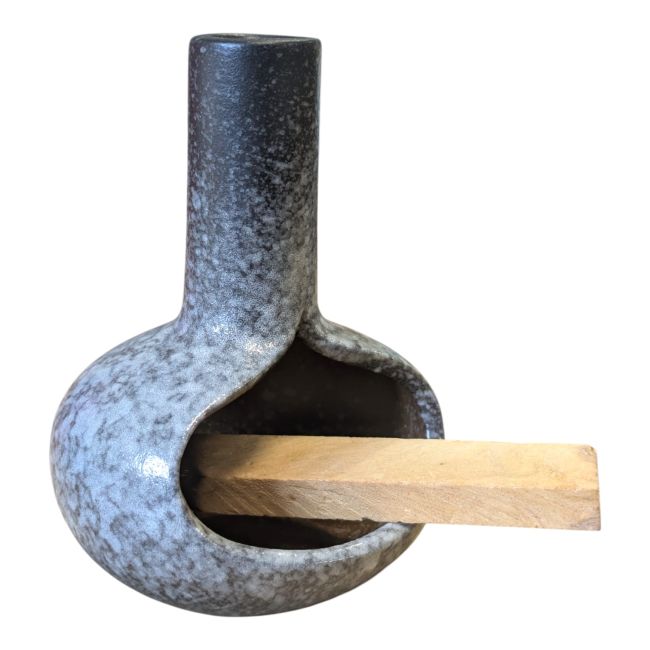 Bruciatore per fumo in ceramica blu scuro
