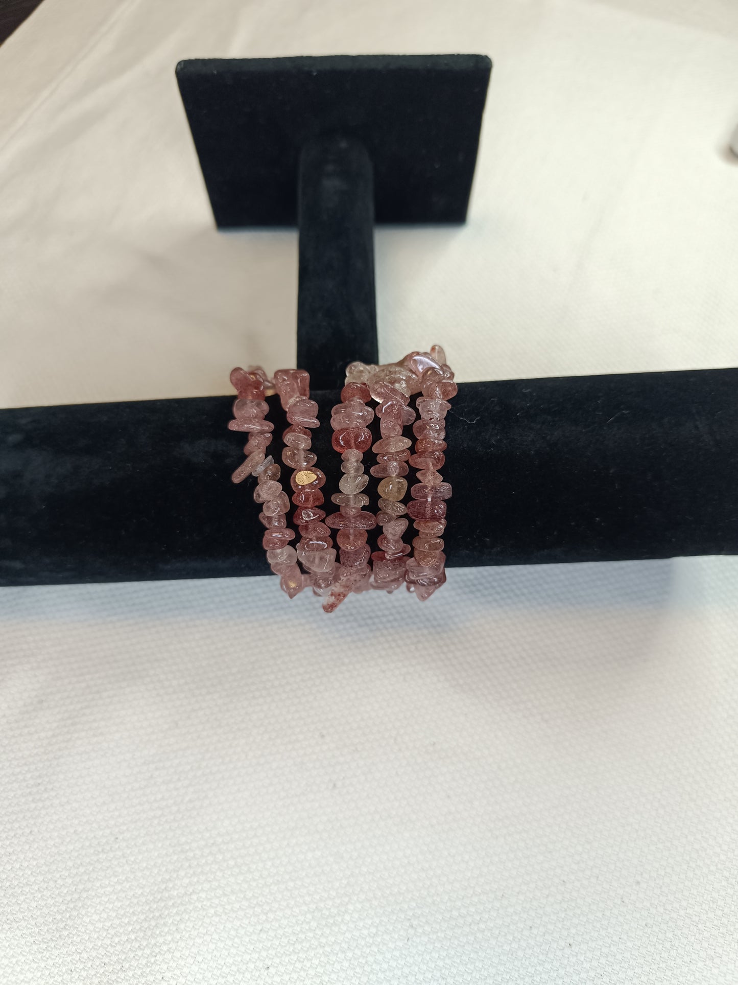 Bracciale con Chips di Quarzo Fragola