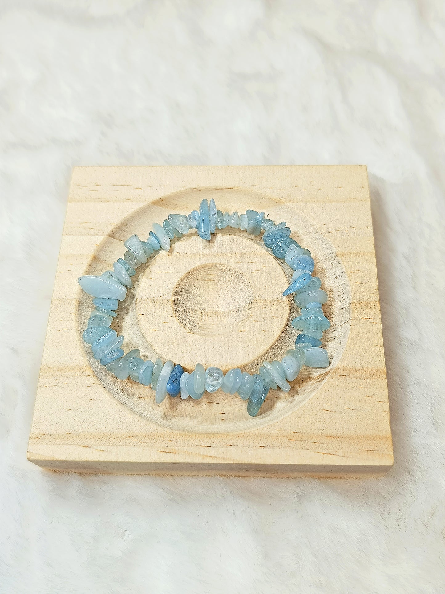Bracciale con Chips di Acquamarina