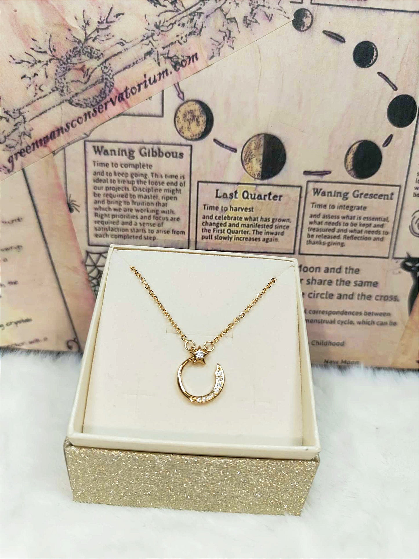 Ciondolo Luna con Stella Polare