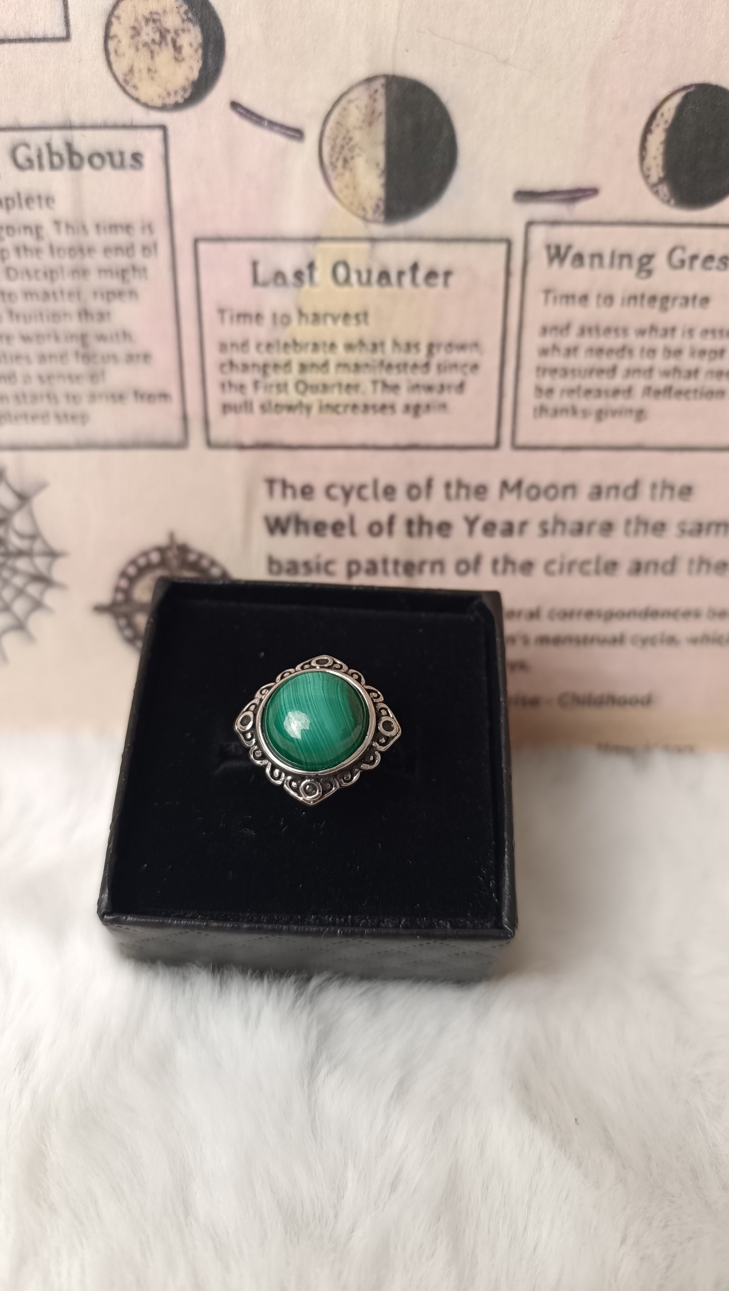 Anello con Malachite