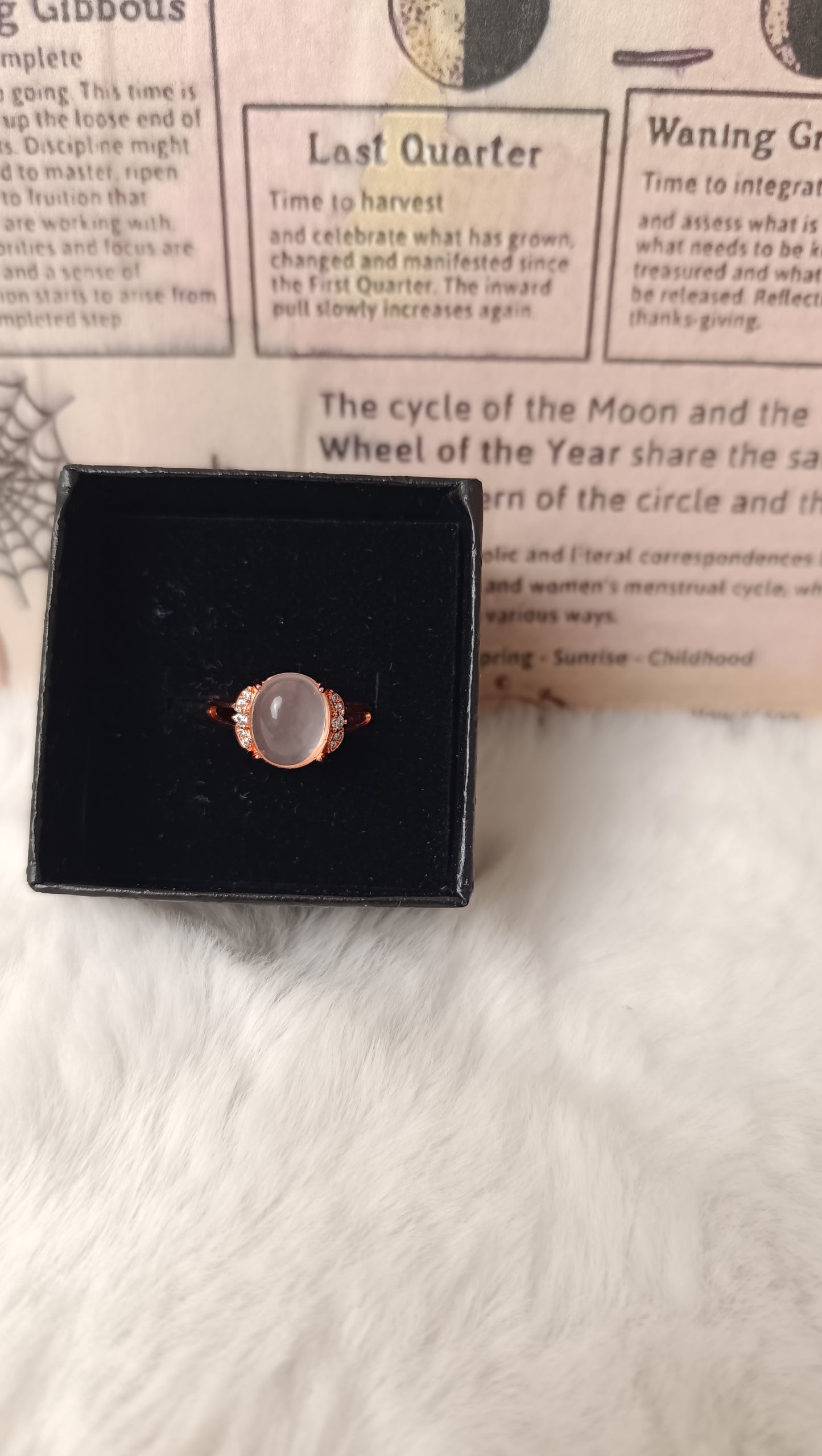 Anello Rose Gold con Quarzo Rosa