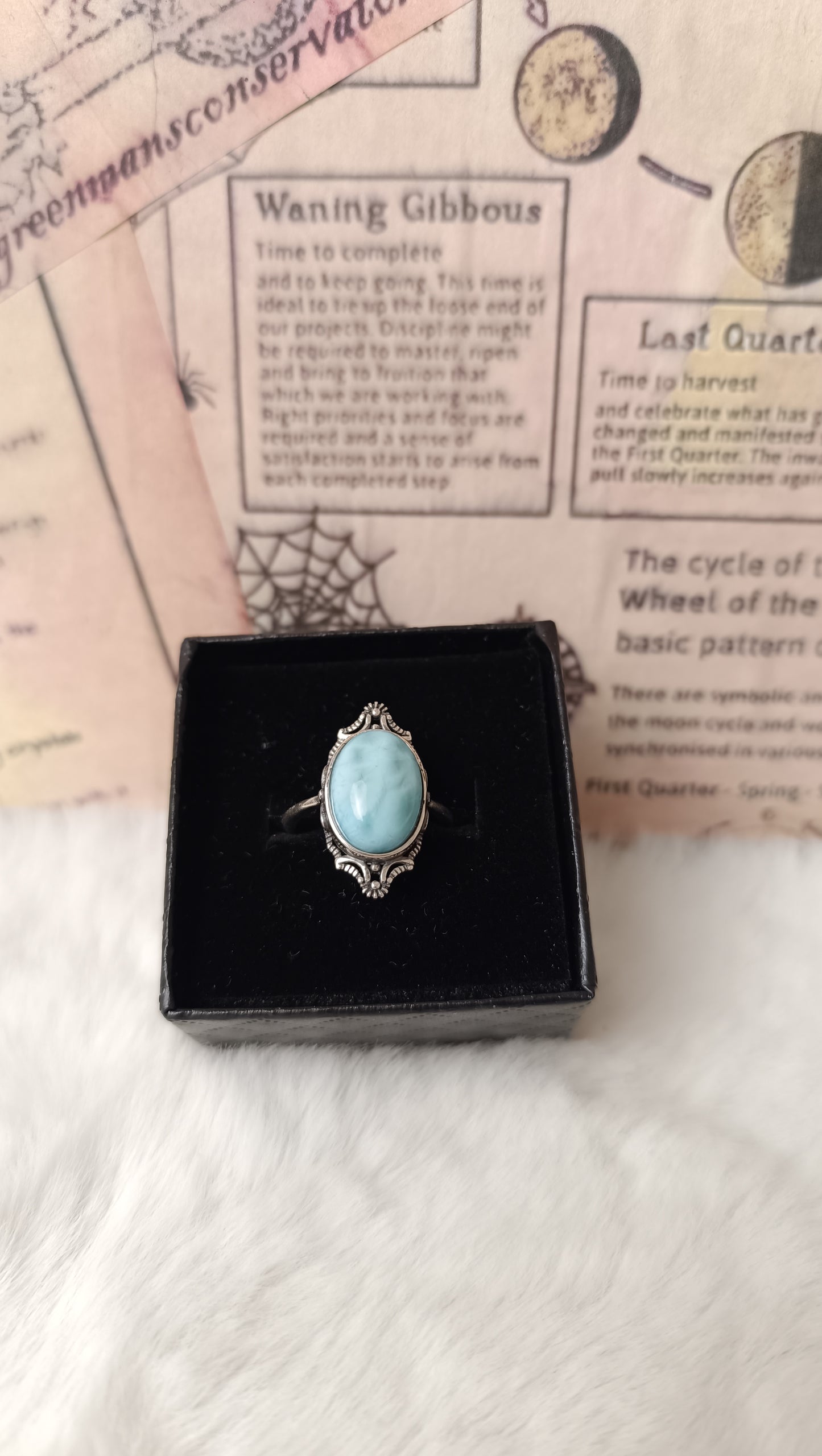 Anello in Argento 925 con Larimar