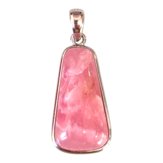 Ciondolo in rodocrosite in argento sterling 925, argento 1,98 g