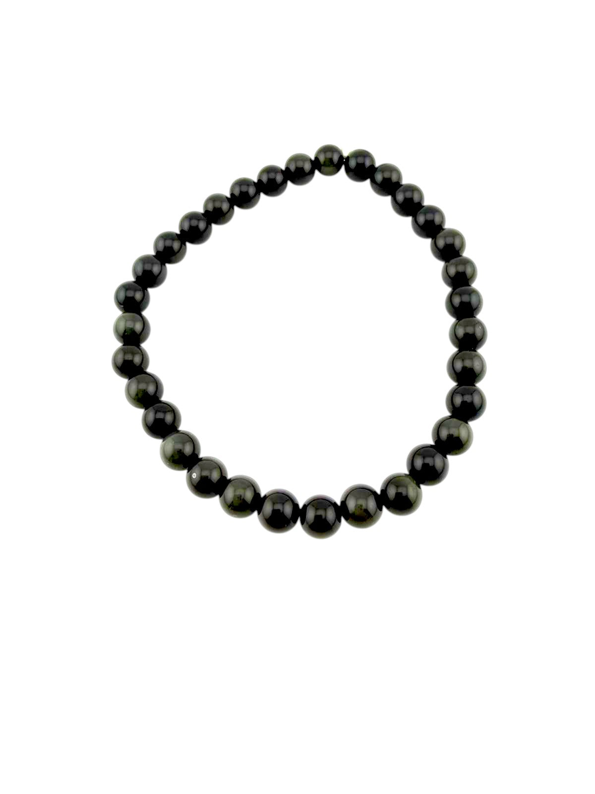 Braccialetto di perline Occhio Celeste Ossidiana 6mm
