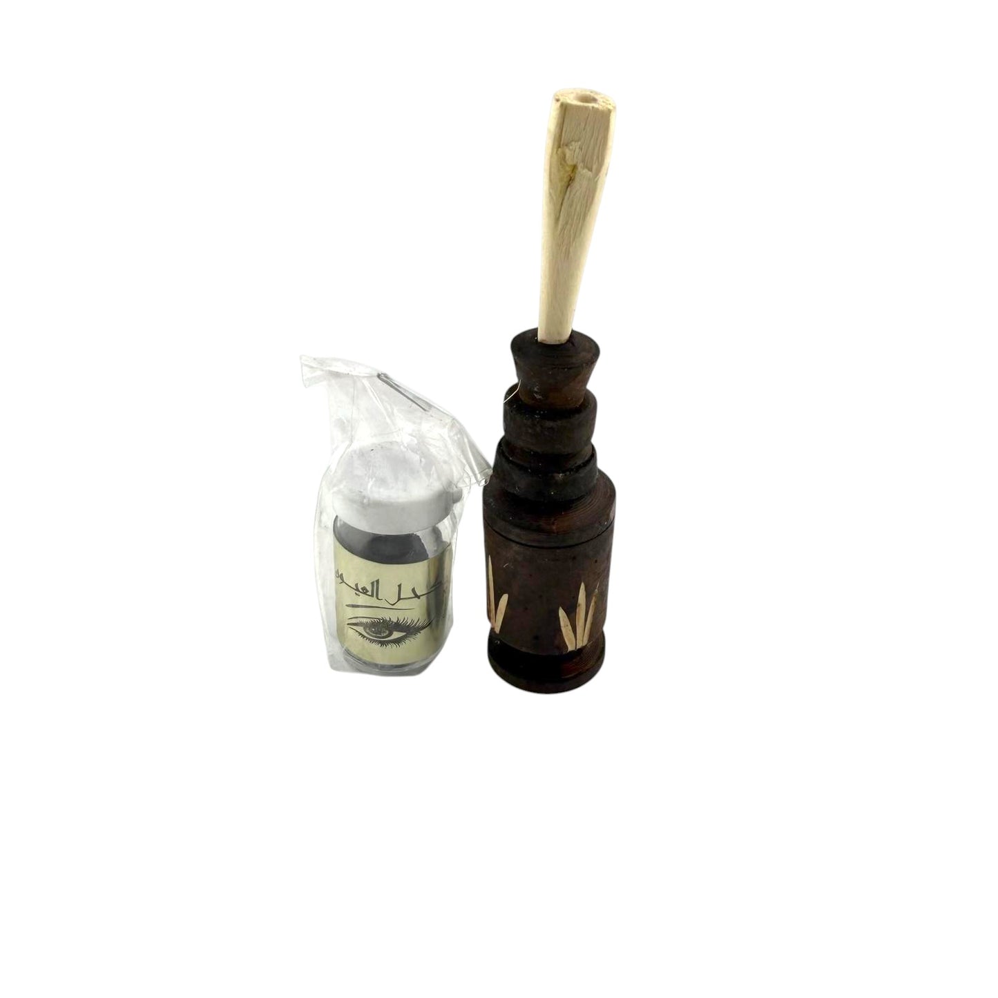 Kajal con contenitore in legno