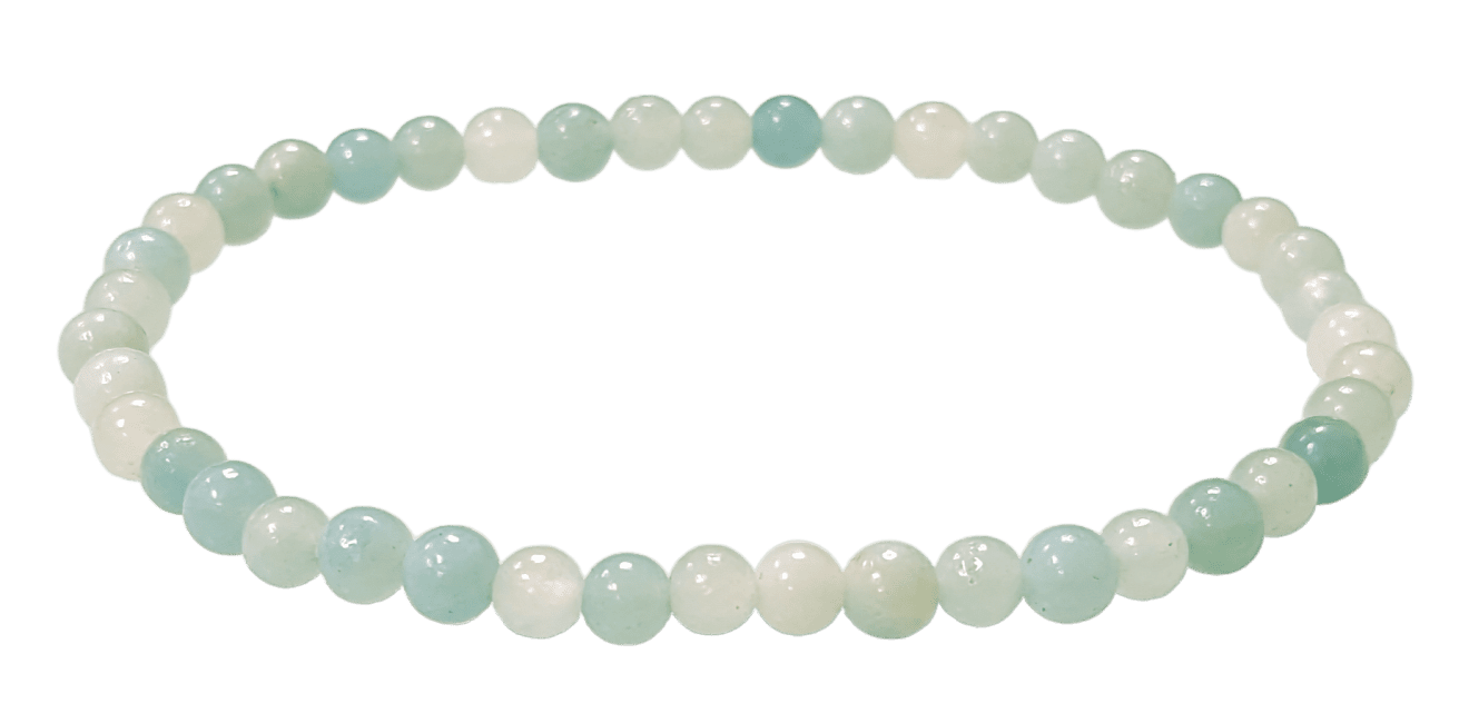 Bracciale in Amazzonite Multicolor perle 4mm