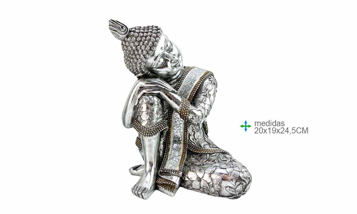 Buddha in resina 20x19x24,5 cm