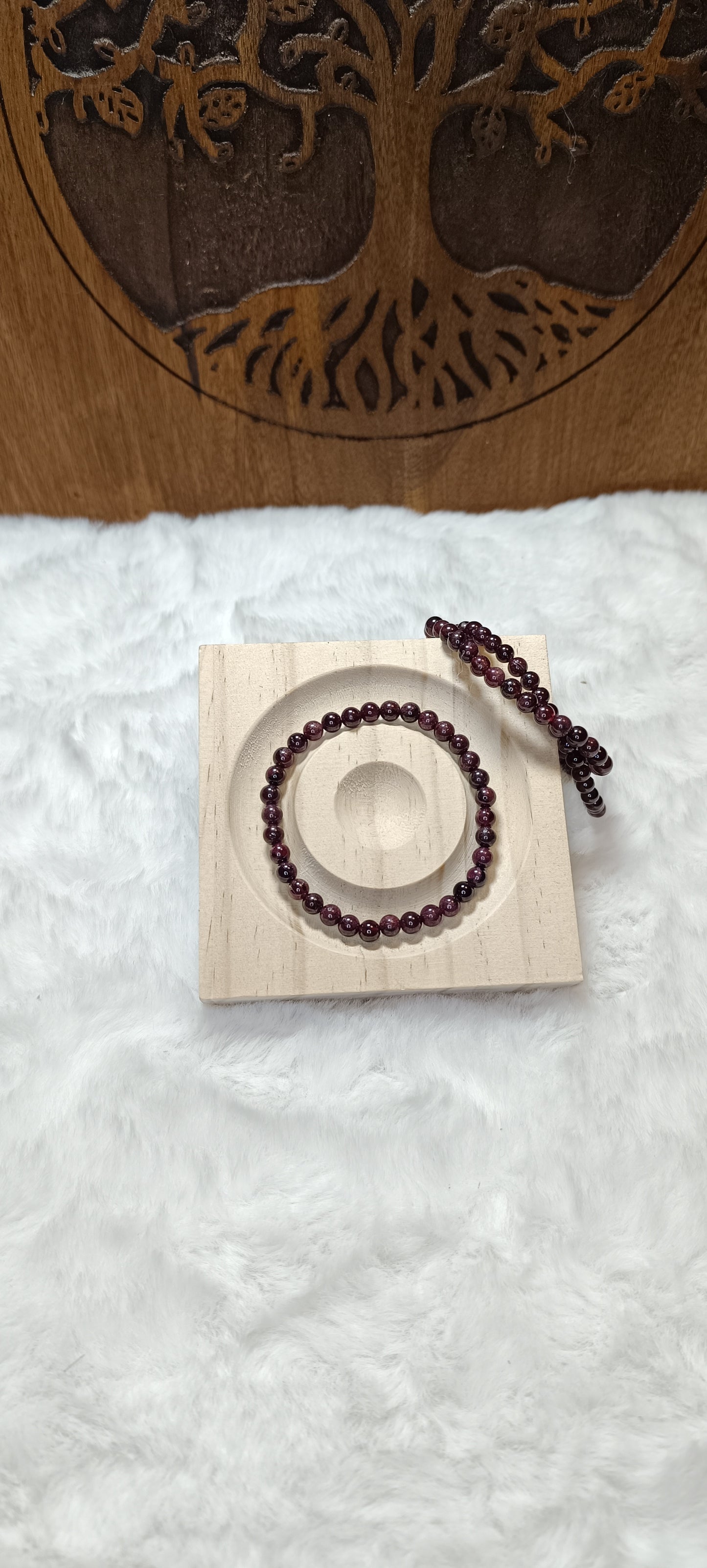 Bracciale in Perle di Granato Rosso - 3,5 e 6 mm