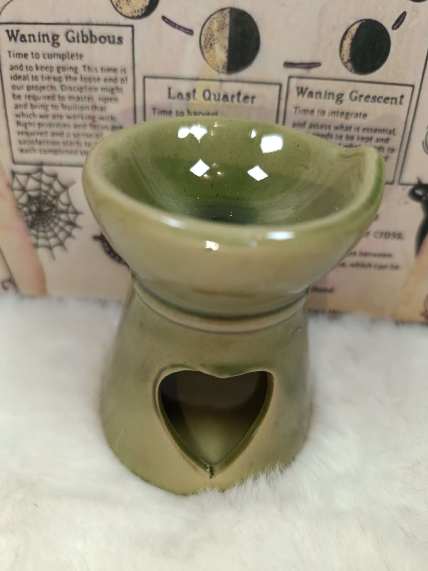 Brucia cera/essenze con Cuore Verde