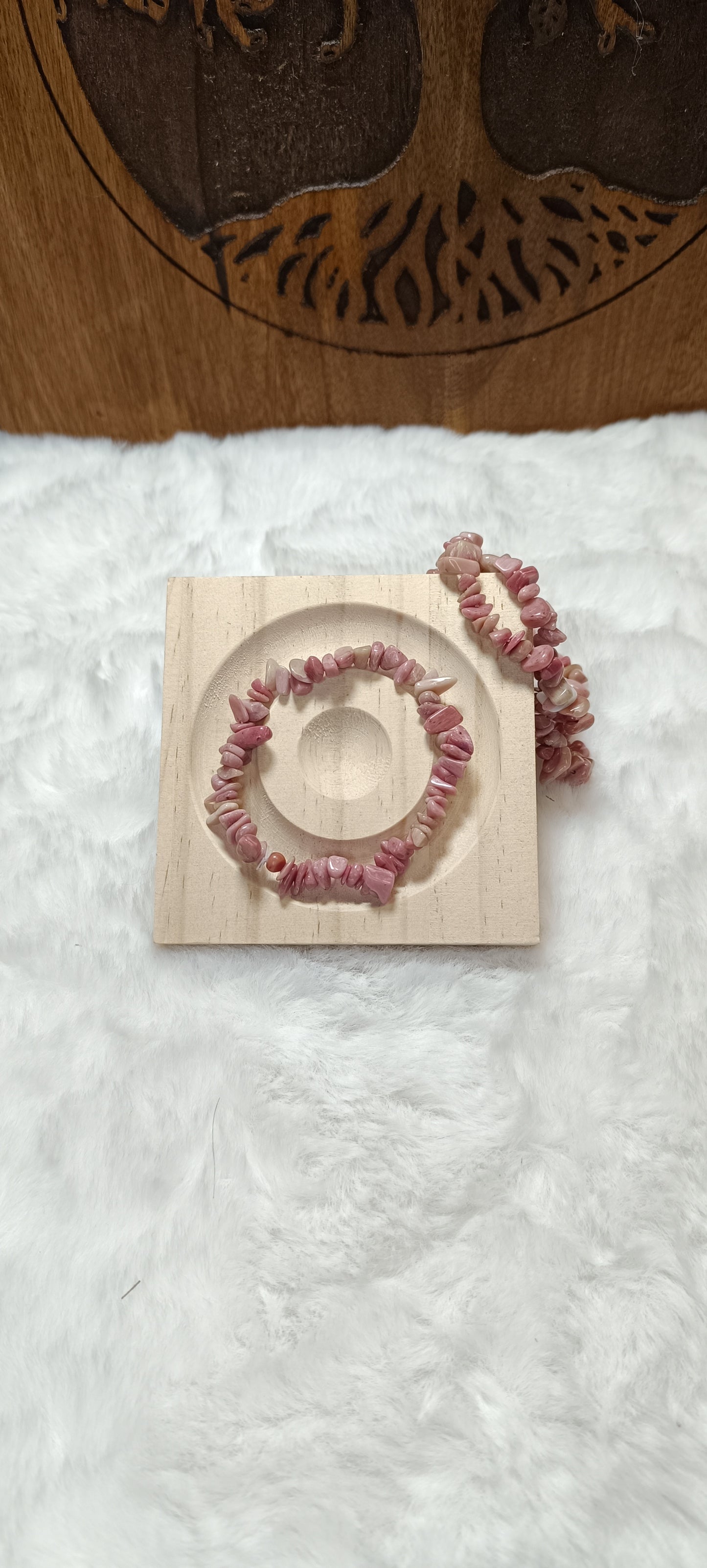 Bracciale con Chips di Rodonite