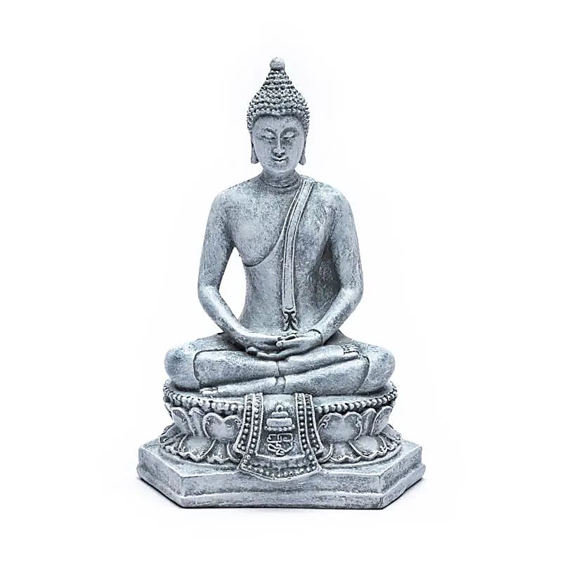 Buddha che medita Thailandia grigio