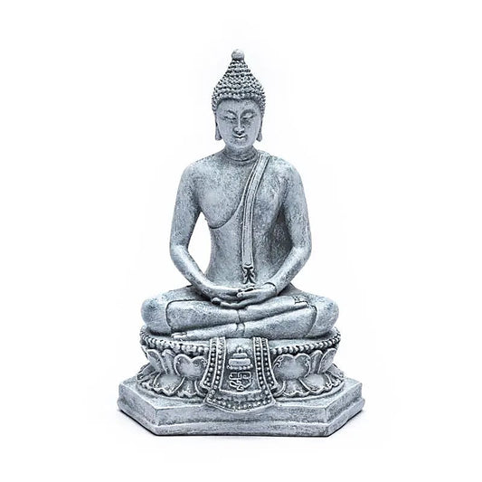 Buddha che medita Thailandia grigio