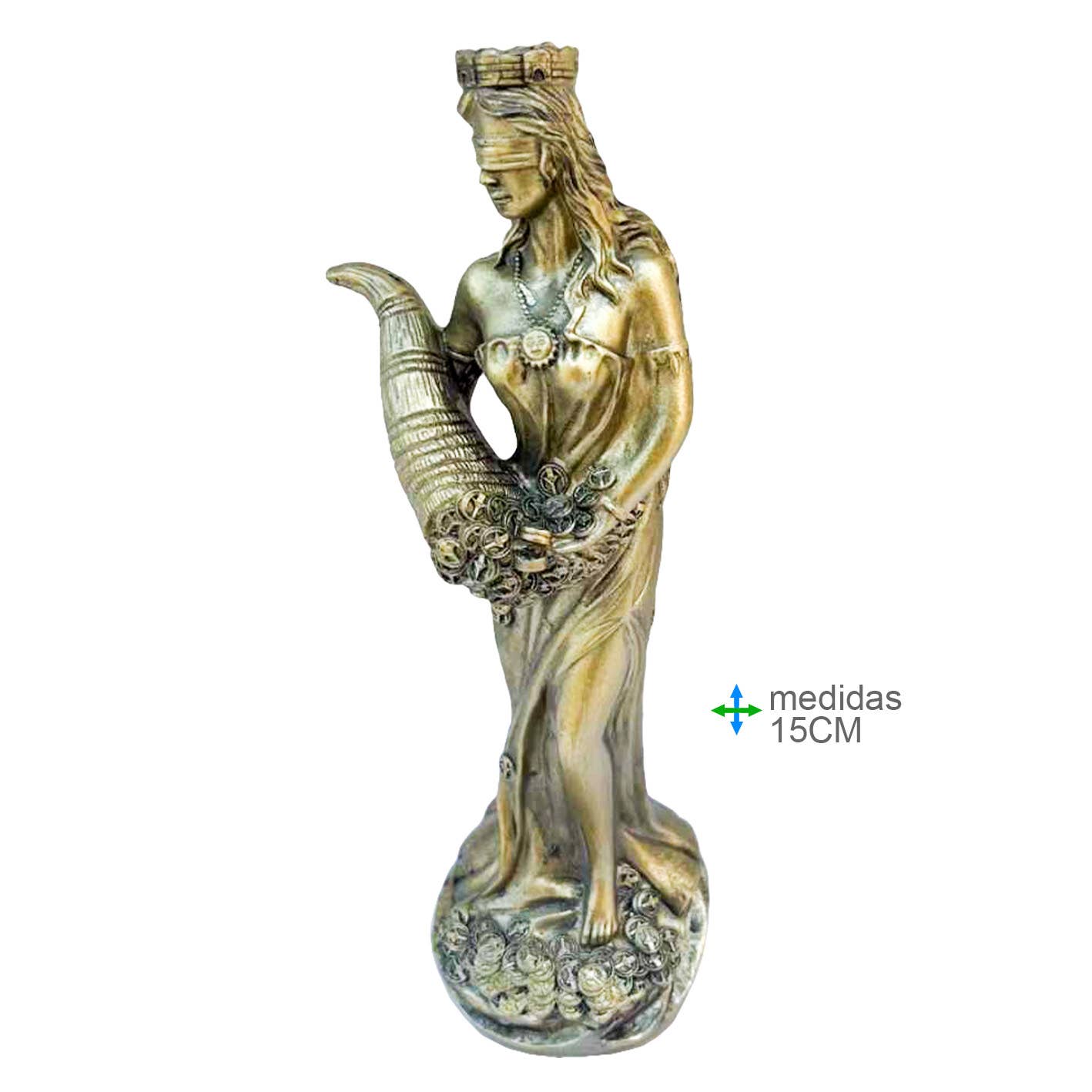 Dea della Fortuna in resina 15 cm