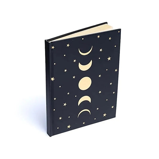 Quaderno fasi lunari e stelle nero