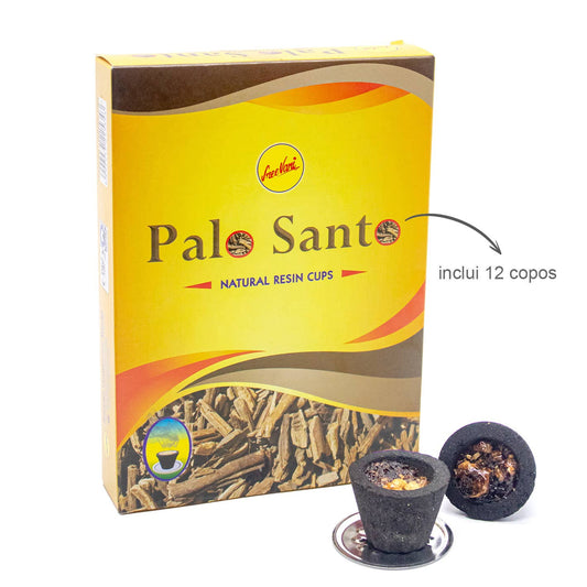 Bicchieri Carbone con Resine Naturali Palo Santo 12 pz