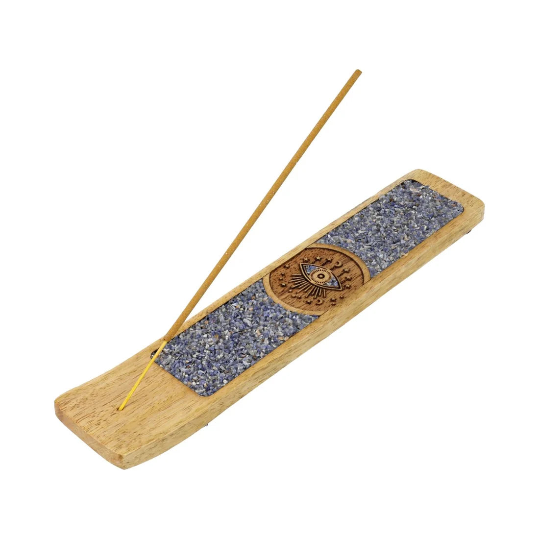 Portaincenso occhio sodalite legno di mango