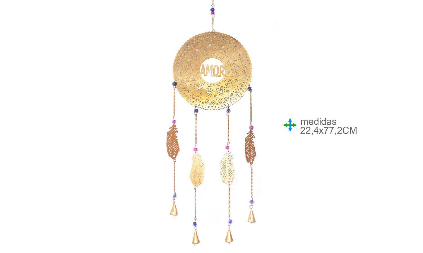 Scaccia Spiriti Mandala in metallo 25,4x77,2 cm