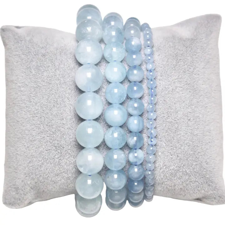 Bracciale in acquamarina | 6 mm