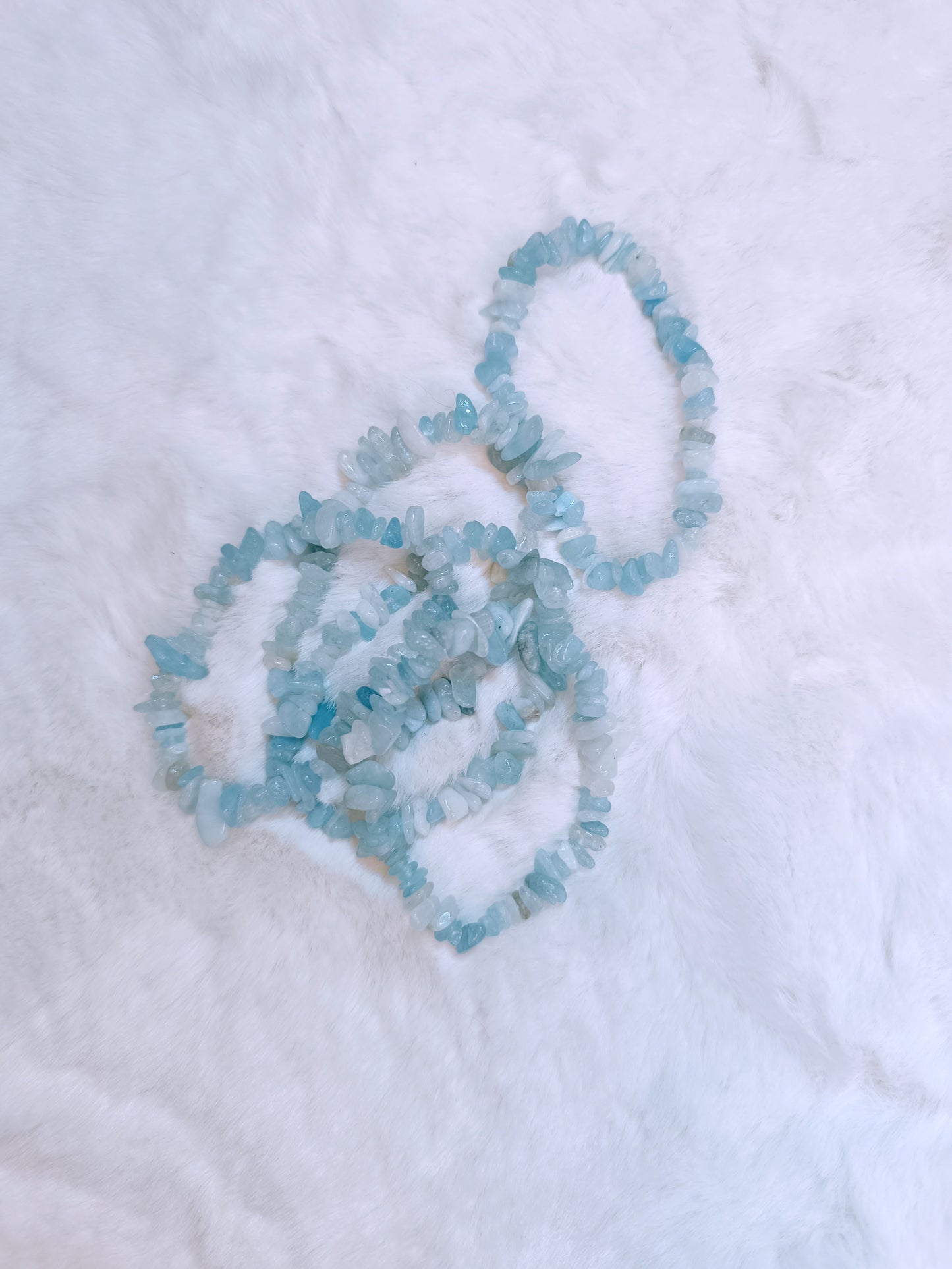 Bracciale con Chips di Acquamarina