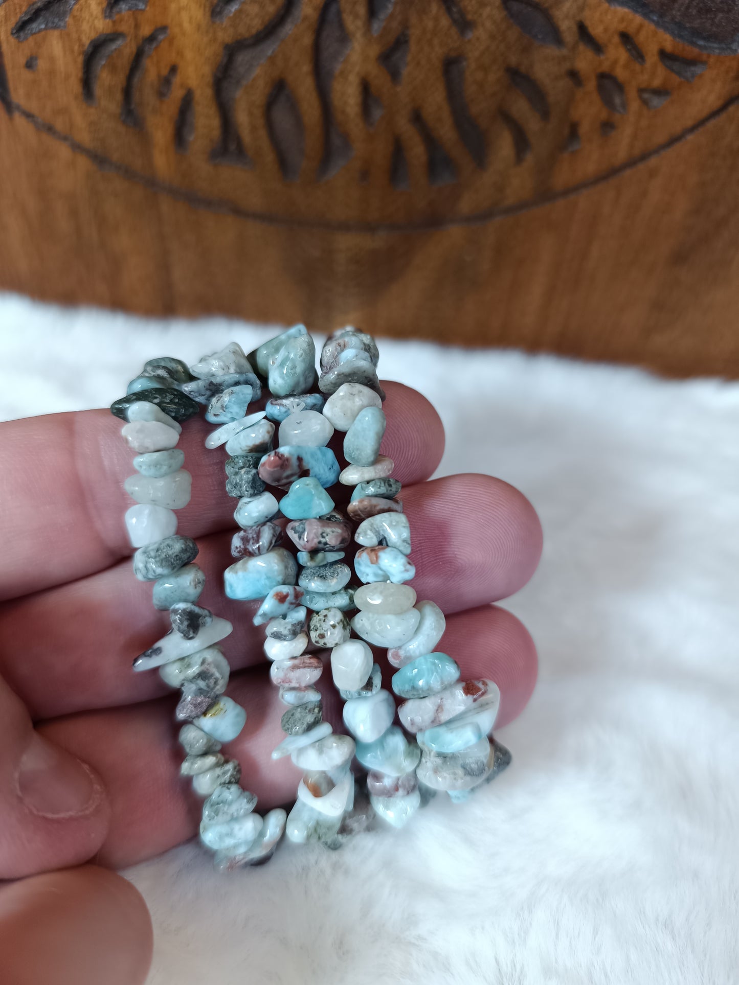 Bracciale con Chips di Larimar