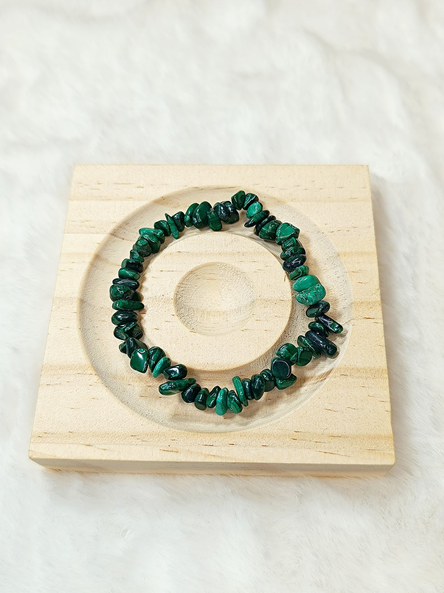 Bracciale con Chips di Malachite