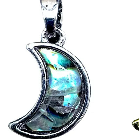 Ciondolo in conchiglia di abalone lunare 1 x 1 cm