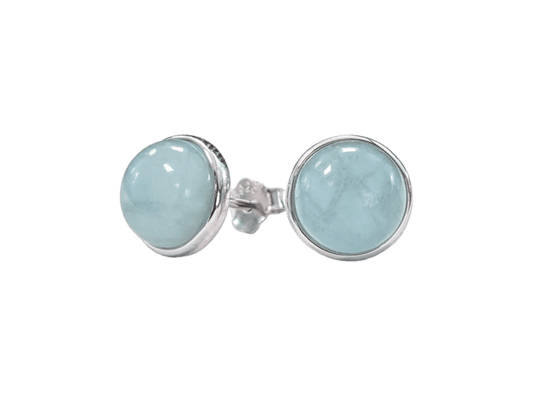 Orecchini in argento 925 acquamarina  8mm