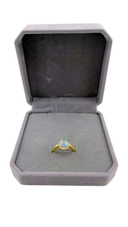 Anello Acquamarina gold