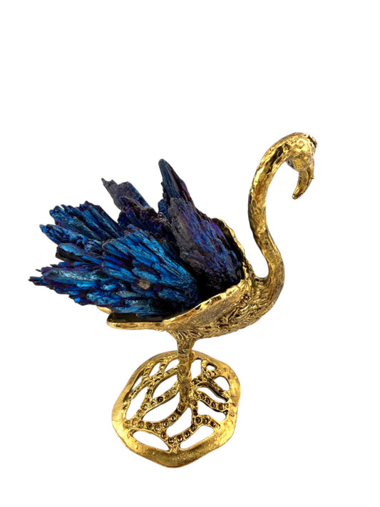 Fenicottero Cianite Blu Aurea