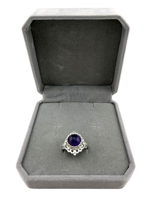 Anello ametista sferico