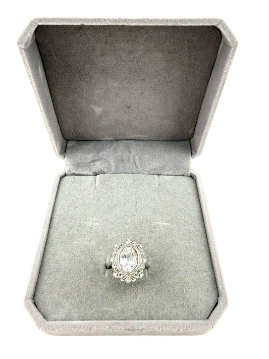 Anello quarzo ialino filigrana