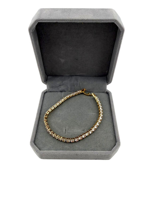 Tennis cubic zirconia placcato argento