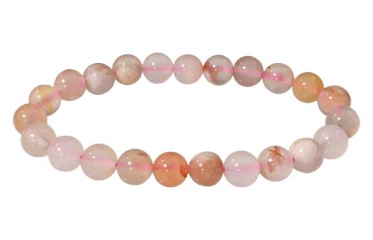Bracciale in agata Cherry Blossom perline da 8 mm