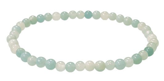 Bracciale in Amazzonite Multicolor perle 4mm