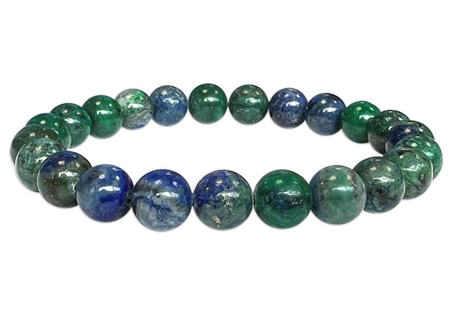 Bracciale in Azzurrite e Malachite perle 8mm