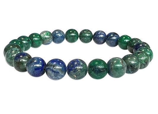 Bracciale in Azzurrite e Malachite perle 8mm