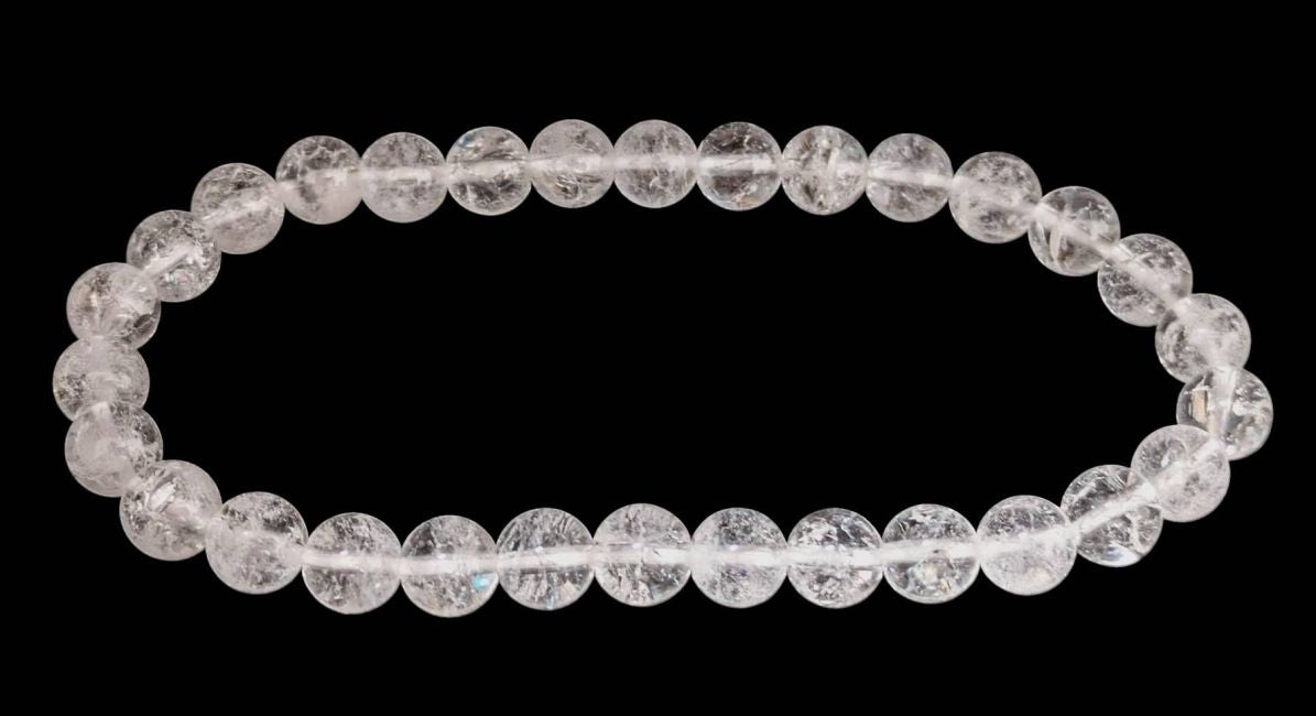 Bracciale in Cristallo di Rocca Fire & Ice perle 6mm