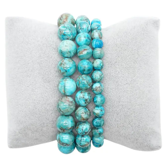 Bracciale in turchese blu africano  8 mm