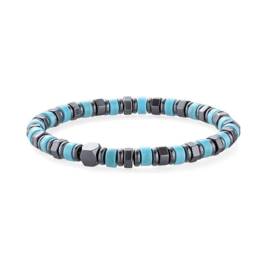 Bracciale in Turchenite ed Ematite perle 6mm