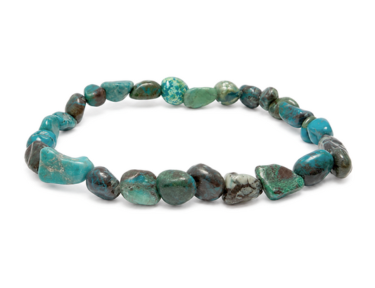 Bracciale Pietre Levigate in Crisocolla  6-8mm