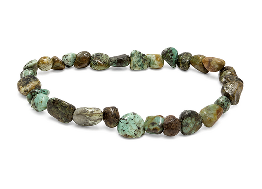Bracciale Pietre Levigate in Turchese Africana 5-8mm