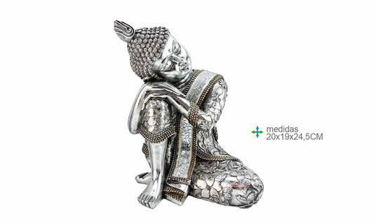 Buddha in resina 20x19x24,5 cm