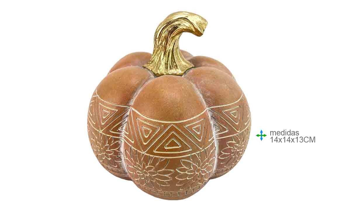 Zucca in resina 14x14x13 cm