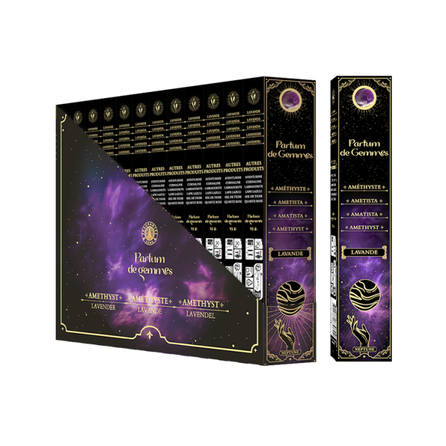Incenso Smudge Stick Parfum de Gemmes Lavanda e Ametista 20g