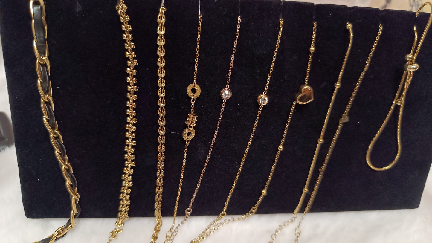 Bracciali in Acciao Inossidabile placcati Oro