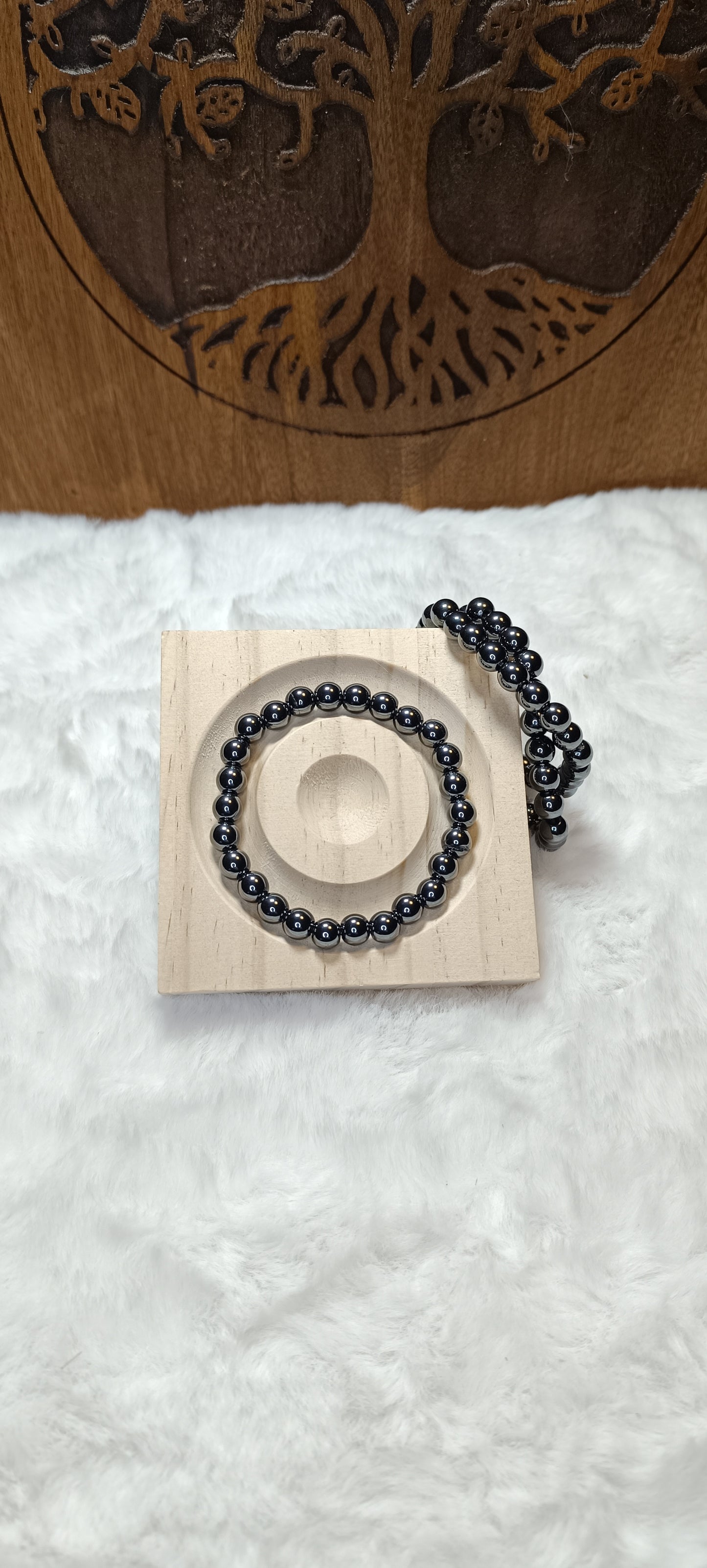 Bracciale in Perle di Ematite - 8 mm